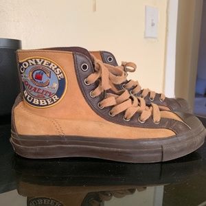 Leather and Suede Vintage Style Converse Hightops